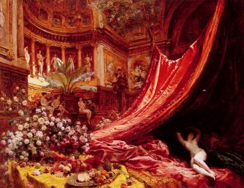 Jean Beraud : Symphony in Red and Gold